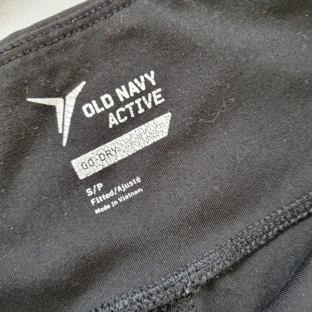 Old Navy Active Go-Dry black legging hidden waist seam pocket S - Picture 3 of 9